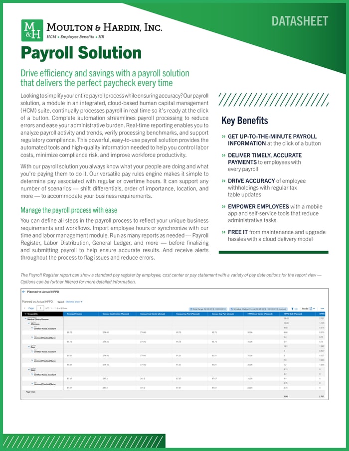 OneSource Payroll Solution Overview Georgia Payroll By M H